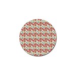 Gorgeous Red Flower Pattern Golf Ball Marker (10 pack) Front