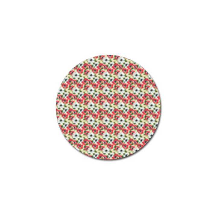 Gorgeous Red Flower Pattern Golf Ball Marker (10 pack)