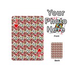 Gorgeous Red Flower Pattern Playing Cards 54 (Mini)  Front - HeartJ