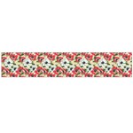 Gorgeous Red Flower Pattern Flano Scarf (Large)  Front