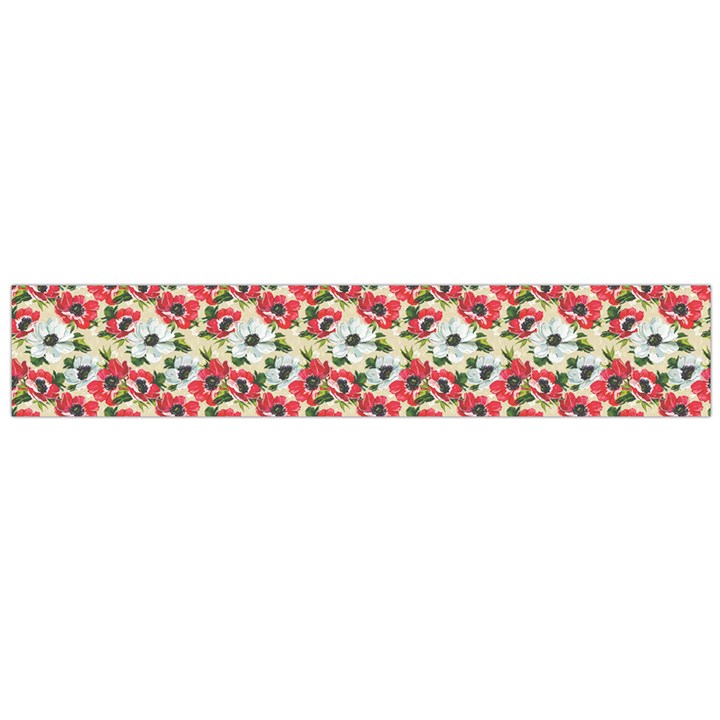 Gorgeous Red Flower Pattern Flano Scarf (Large) 