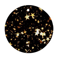 Golden Stars In The Sky Ornament (round) 