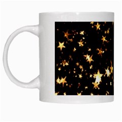 Golden Stars In The Sky White Mugs