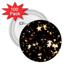 Golden Stars In The Sky 2 25  Buttons (100 Pack)  by picsaspassion