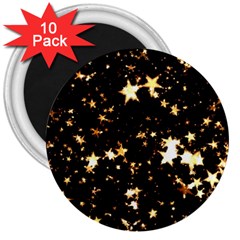 Golden Stars In The Sky 3  Magnets (10 Pack) 