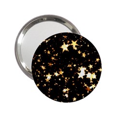 Golden Stars In The Sky 2 25  Handbag Mirrors