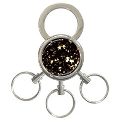 Golden Stars In The Sky 3-ring Key Chains