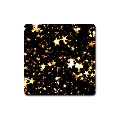 Golden Stars In The Sky Square Magnet