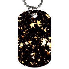 Golden Stars In The Sky Dog Tag (one Side)