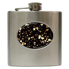 Golden Stars In The Sky Hip Flask (6 Oz) by picsaspassion