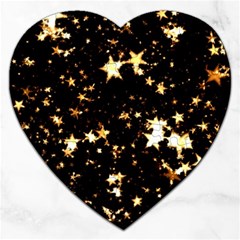 Golden Stars In The Sky Jigsaw Puzzle (heart)