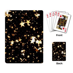 Golden Stars In The Sky Playing Card by picsaspassion