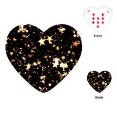 Golden Stars In The Sky Playing Cards (heart) 