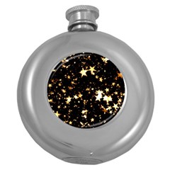 Golden Stars In The Sky Round Hip Flask (5 Oz)