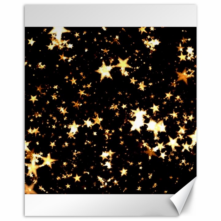 Golden stars in the sky Canvas 11  x 14  