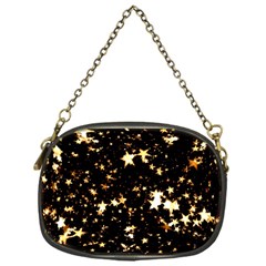 Golden Stars In The Sky Chain Purses (one Side) 