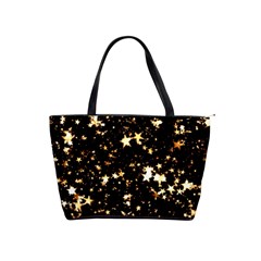 Golden Stars In The Sky Shoulder Handbags