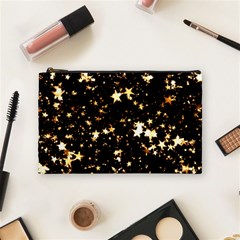 Golden Stars In The Sky Cosmetic Bag (medium) 