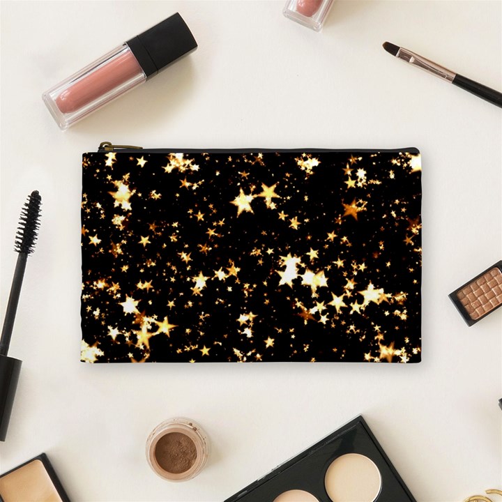 Golden stars in the sky Cosmetic Bag (Medium) 