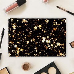 Golden Stars In The Sky Cosmetic Bag (large) 