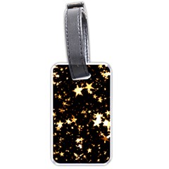 Golden Stars In The Sky Luggage Tags (one Side) 