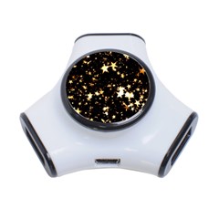 Golden Stars In The Sky 3-port Usb Hub