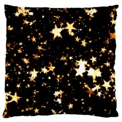 Golden Stars In The Sky Large Cushion Case (one Side)