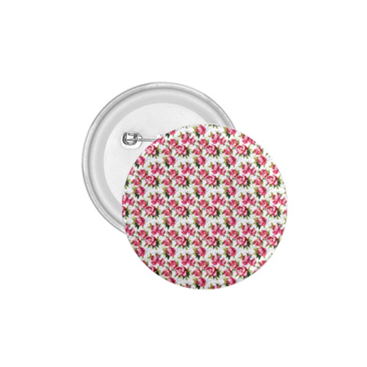 Gorgeous Pink Flower Pattern 1.75  Buttons