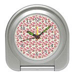 Gorgeous Pink Flower Pattern Travel Alarm Clocks Front