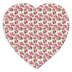 Gorgeous Pink Flower Pattern Jigsaw Puzzle (heart) by Brittlevirginclothing