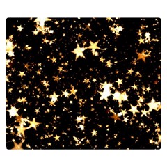 Golden Stars In The Sky Double Sided Flano Blanket (small)  by picsaspassion