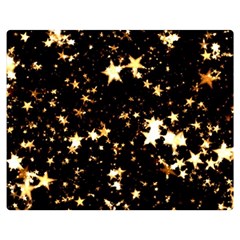 Golden Stars In The Sky Double Sided Flano Blanket (medium) 