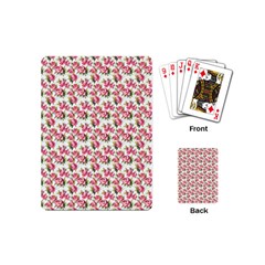 Gorgeous Pink Flower Pattern Playing Cards (mini)  by Brittlevirginclothing