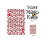 Gorgeous Pink Flower Pattern Playing Cards 54 (Mini)  Front - HeartQ