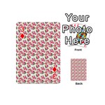 Gorgeous Pink Flower Pattern Playing Cards 54 (Mini)  Front - Diamond3