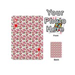 Gorgeous Pink Flower Pattern Playing Cards 54 (Mini)  Front - Diamond7