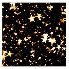 Golden Stars In The Sky Large Satin Scarf (square)