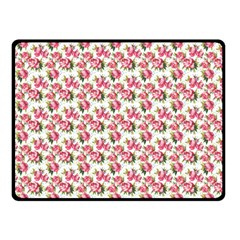 Gorgeous Pink Flower Pattern Double Sided Fleece Blanket (small)  by Brittlevirginclothing