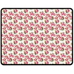 Gorgeous Pink Flower Pattern Double Sided Fleece Blanket (medium)  by Brittlevirginclothing