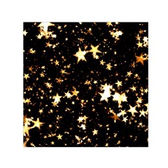 Golden Stars In The Sky Small Satin Scarf (square)