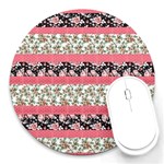 Cute Flower Pattern Round Mousepads Front