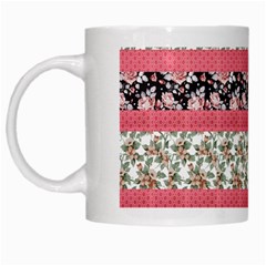 Cute Flower Pattern White Mugs by Brittlevirginclothing