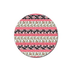 Cute Flower Pattern Magnet 3  (round) by Brittlevirginclothing