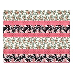 Cute Flower Pattern Double Sided Flano Blanket (Large) 