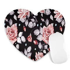 Vintage Flower Heart Mousepads by Brittlevirginclothing