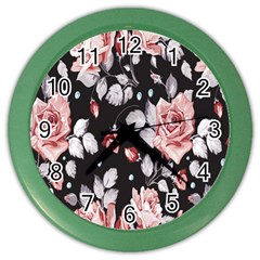 Vintage Flower Color Wall Clocks by Brittlevirginclothing