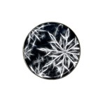 Snowflake in feather look, black and white Hat Clip Ball Marker (10 pack) Front