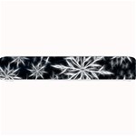 Snowflake in feather look, black and white Small Bar Mats 24 x4  Bar Mat