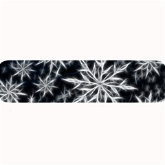 Snowflake In Feather Look, Black And White Large Bar Mats by picsaspassion