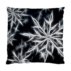 Snowflake In Feather Look, Black And White Standard Cushion Case (two Sides) by picsaspassion